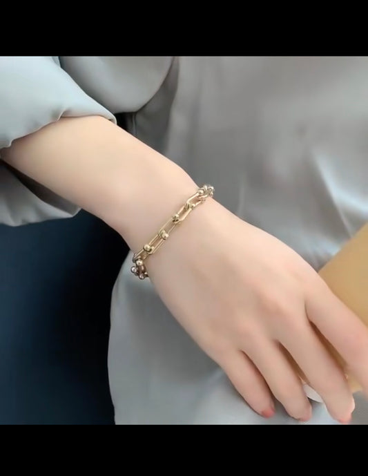 High-End Simple Fashion Light Luxury Gold Bracelet