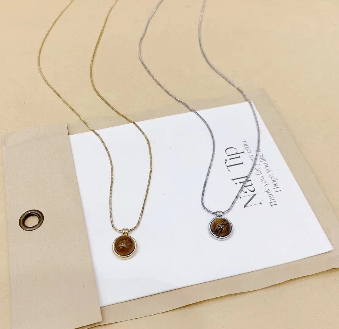 High-End Light Luxury Bead Thin Circle Necklace