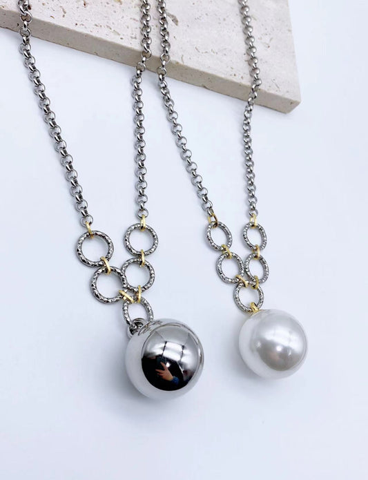 Temperament Multi-Ring Pearl Necklace Niche Fashion High-End Versatile