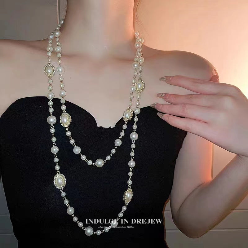 Temperament Pearl Chain Necklace Niche Fashion High-End Versatile