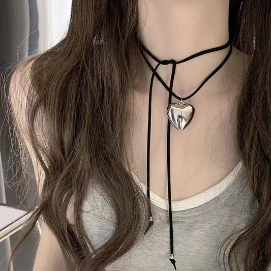 Fashionable Silver Love Necklace