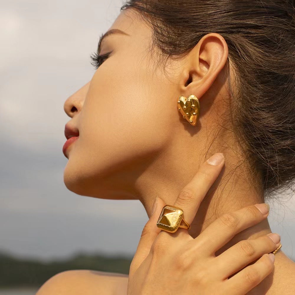 Gold Love Earrings