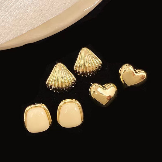 New Style Love Square Shell Earring