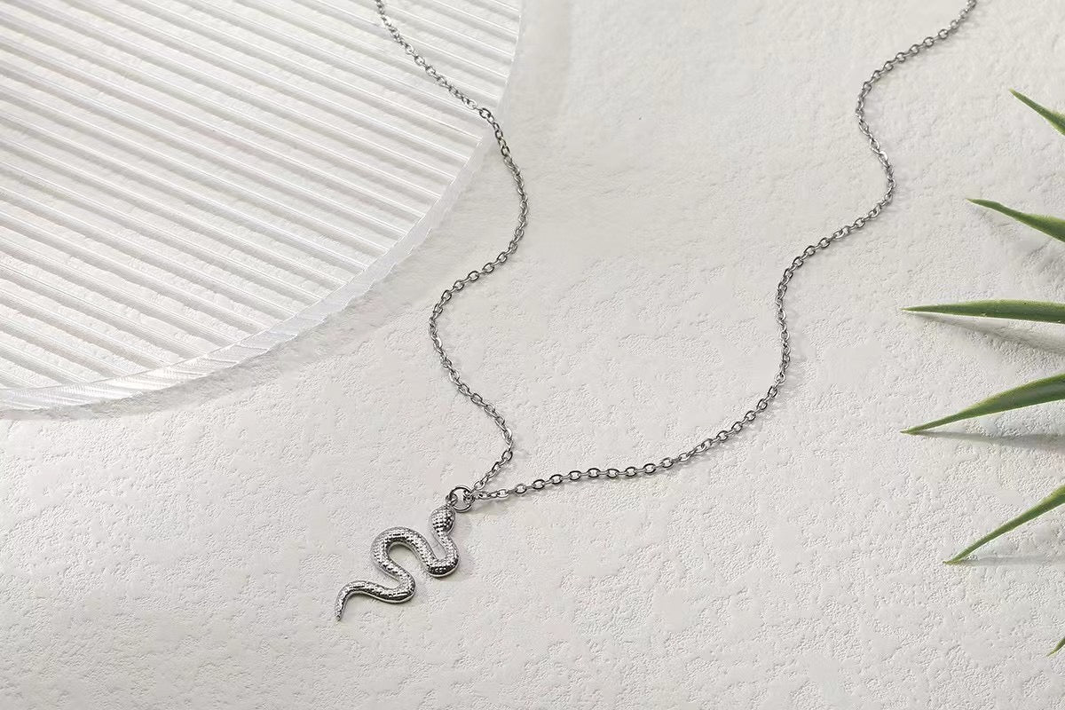 Silver Snake Necklace