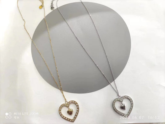 Gold And Silver Love Necklaces