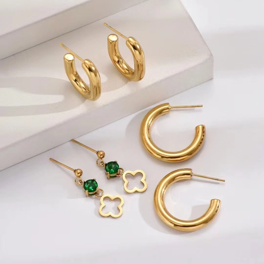 Gold Earrings With Different Styles