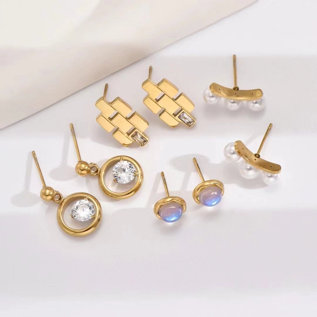 Gold Earrings With Different Styles