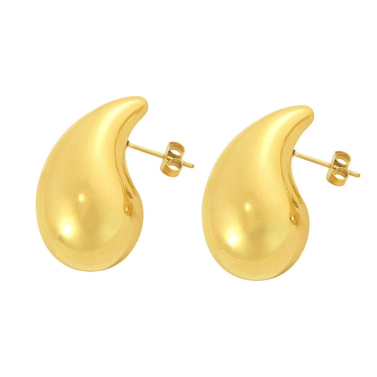 2024 Advanced French Light Luxury Retro Plated 18K Gold Droplets