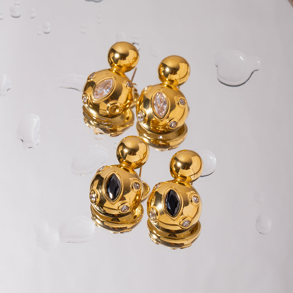 Exaggerated Retro Gold Earrings From Europe And America