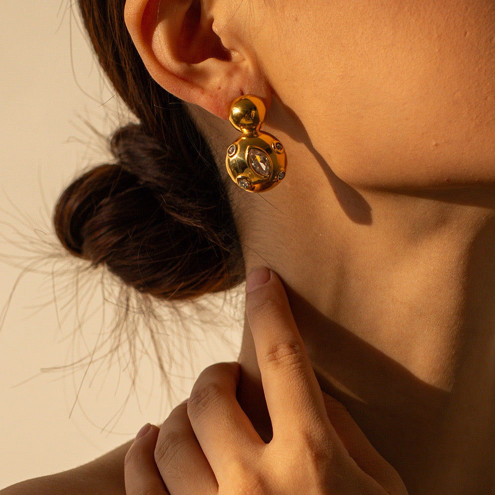 Exaggerated Retro Gold Earrings From Europe And America