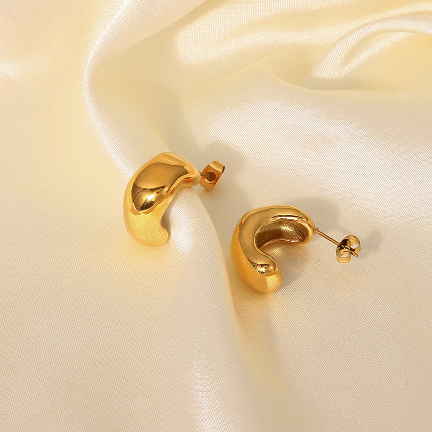 Premium Gold Hook Shaped Earrings