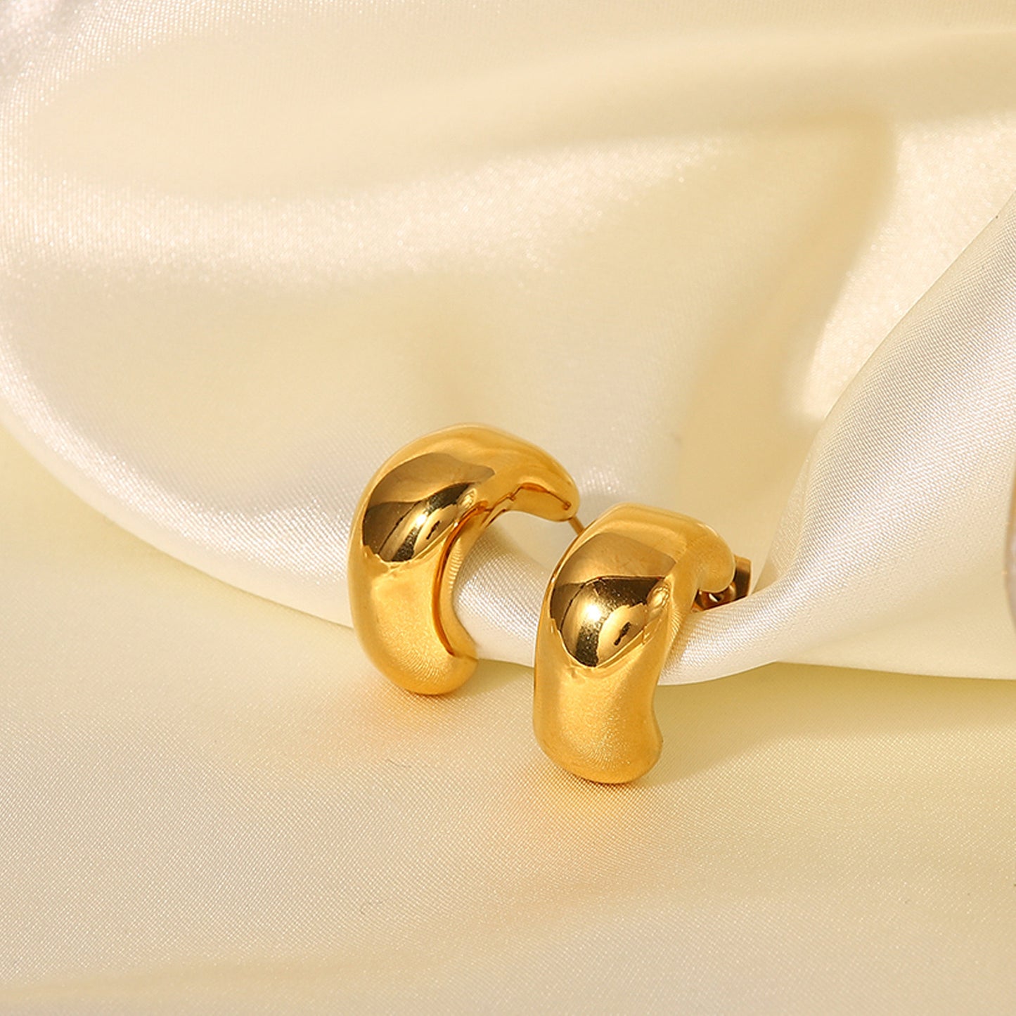 Premium Gold Hook Shaped Earrings