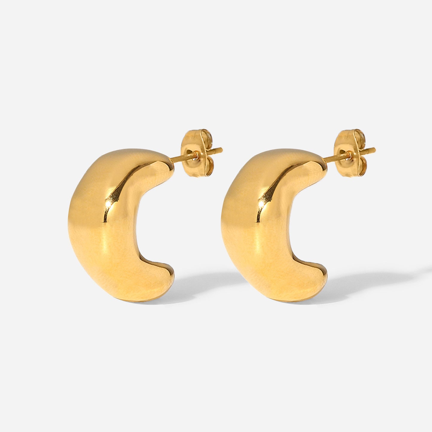 Premium Gold Hook Shaped Earrings