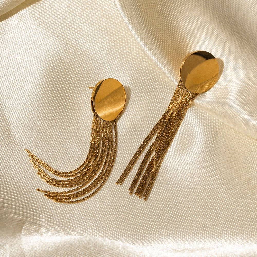 Advanced Gold Tassel Earrings