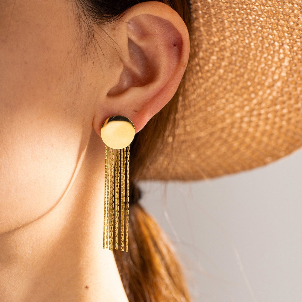 Advanced Gold Tassel Earrings