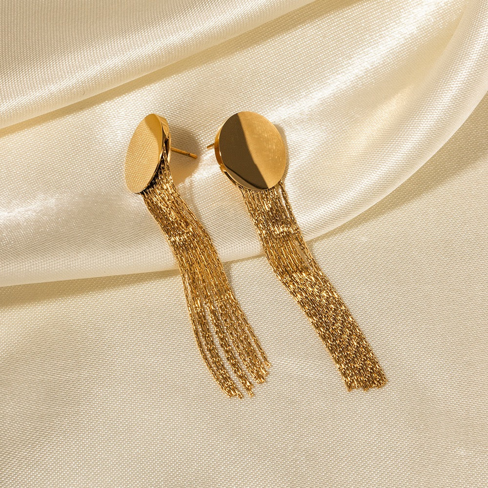 Advanced Gold Tassel Earrings