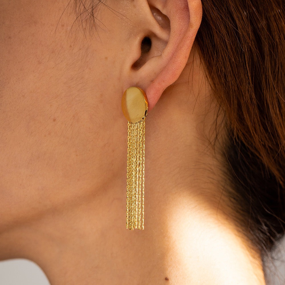 Advanced Gold Tassel Earrings