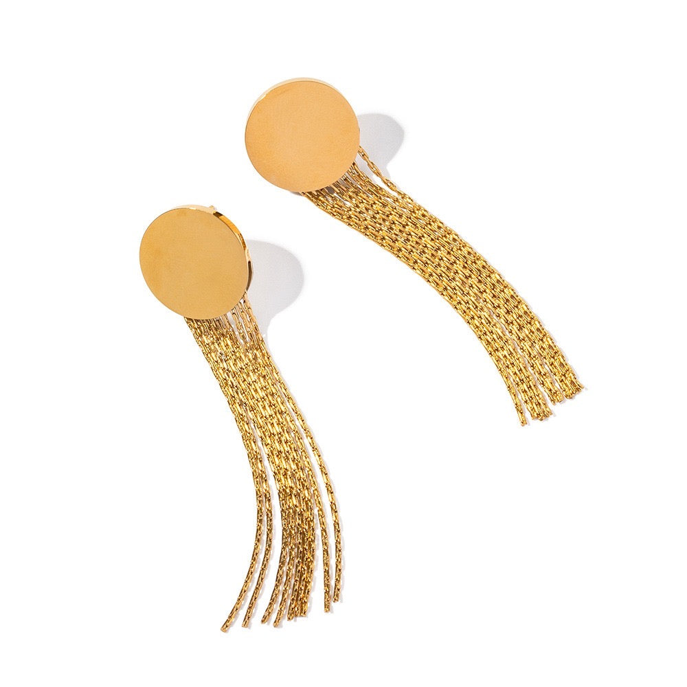 Advanced Gold Tassel Earrings