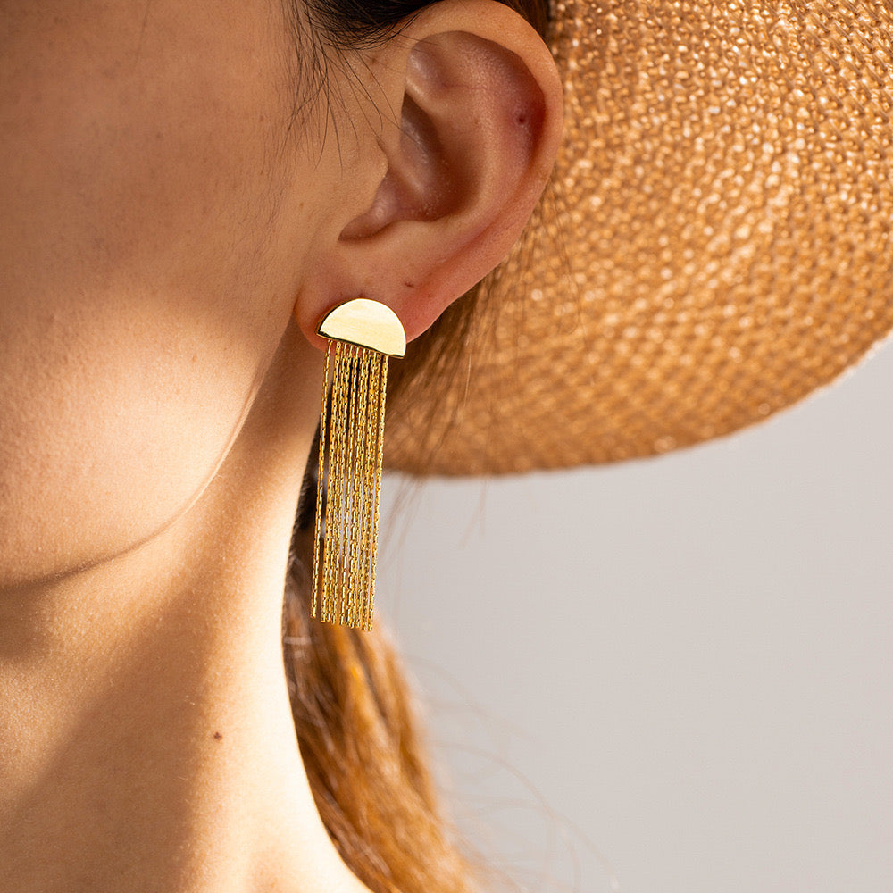 Advanced Gold Tassel Earrings