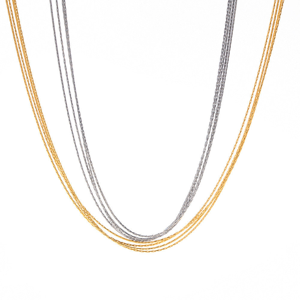 Advanced Gold And Silver Necklace