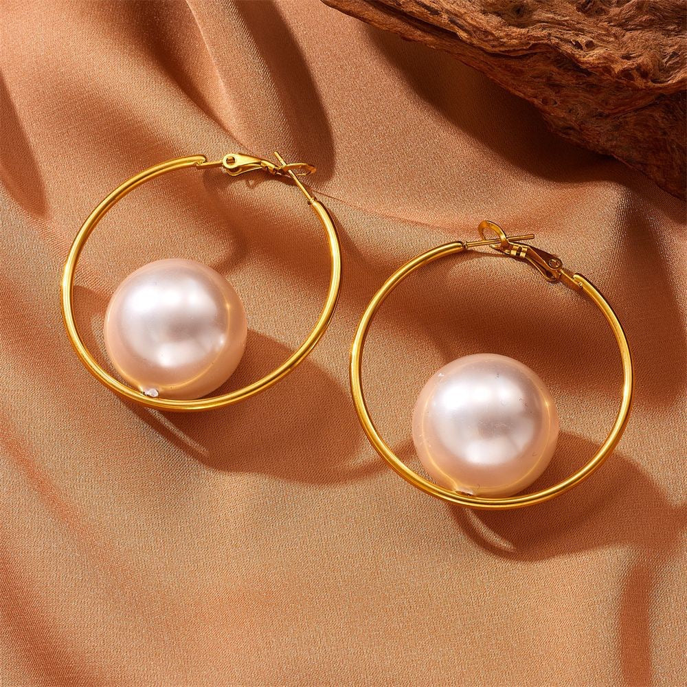 New Style High Quality Open Pearl Necklace Earrings