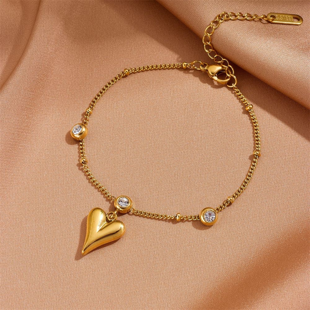 New Style High-End Love Necklace, Earrings And Anklets