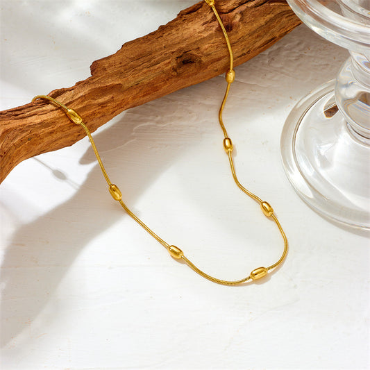 Light Luxury Niche High-End Simple Round Bead Necklace