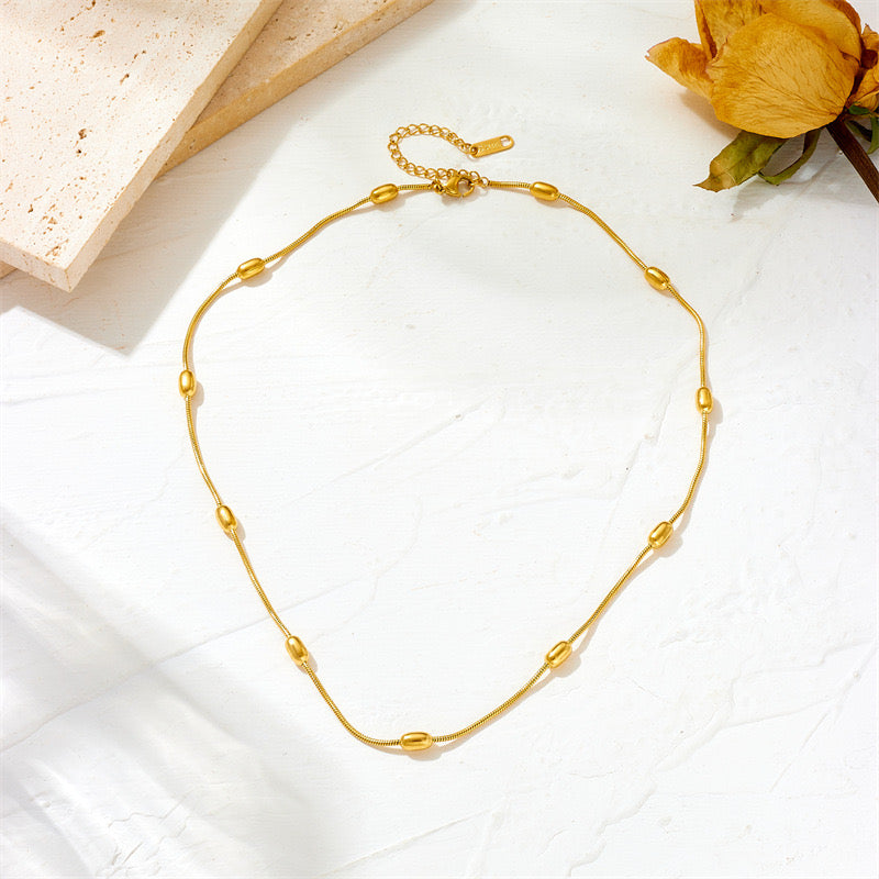 Light Luxury Niche High-End Simple Round Bead Necklace