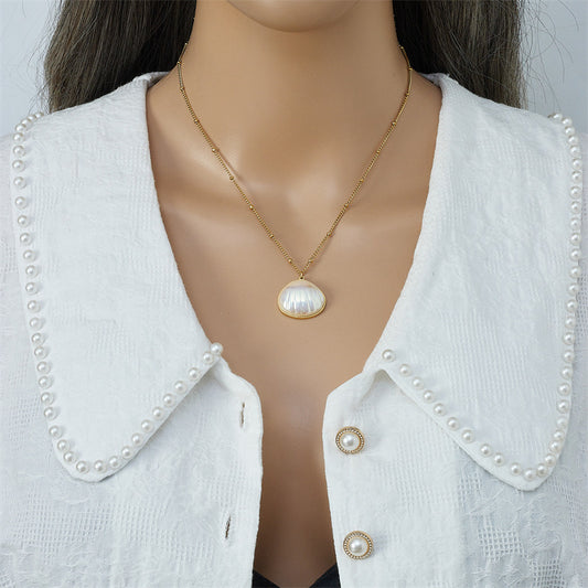 Ins Style High-End Light Luxury Temperament Versatile Large Gemstone Thin Chain