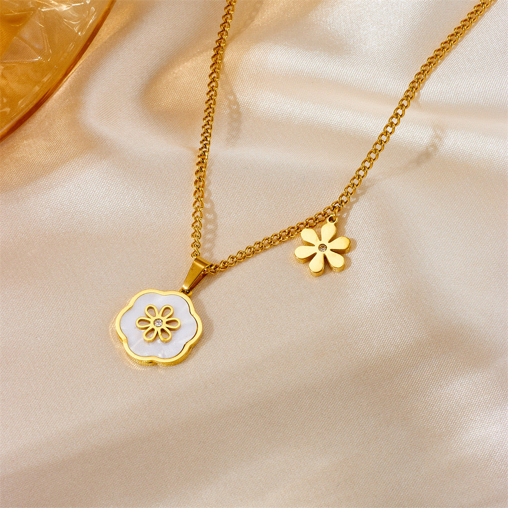 Ins Style High-End Light Luxury Temperament Versatile Small Daisy Necklace