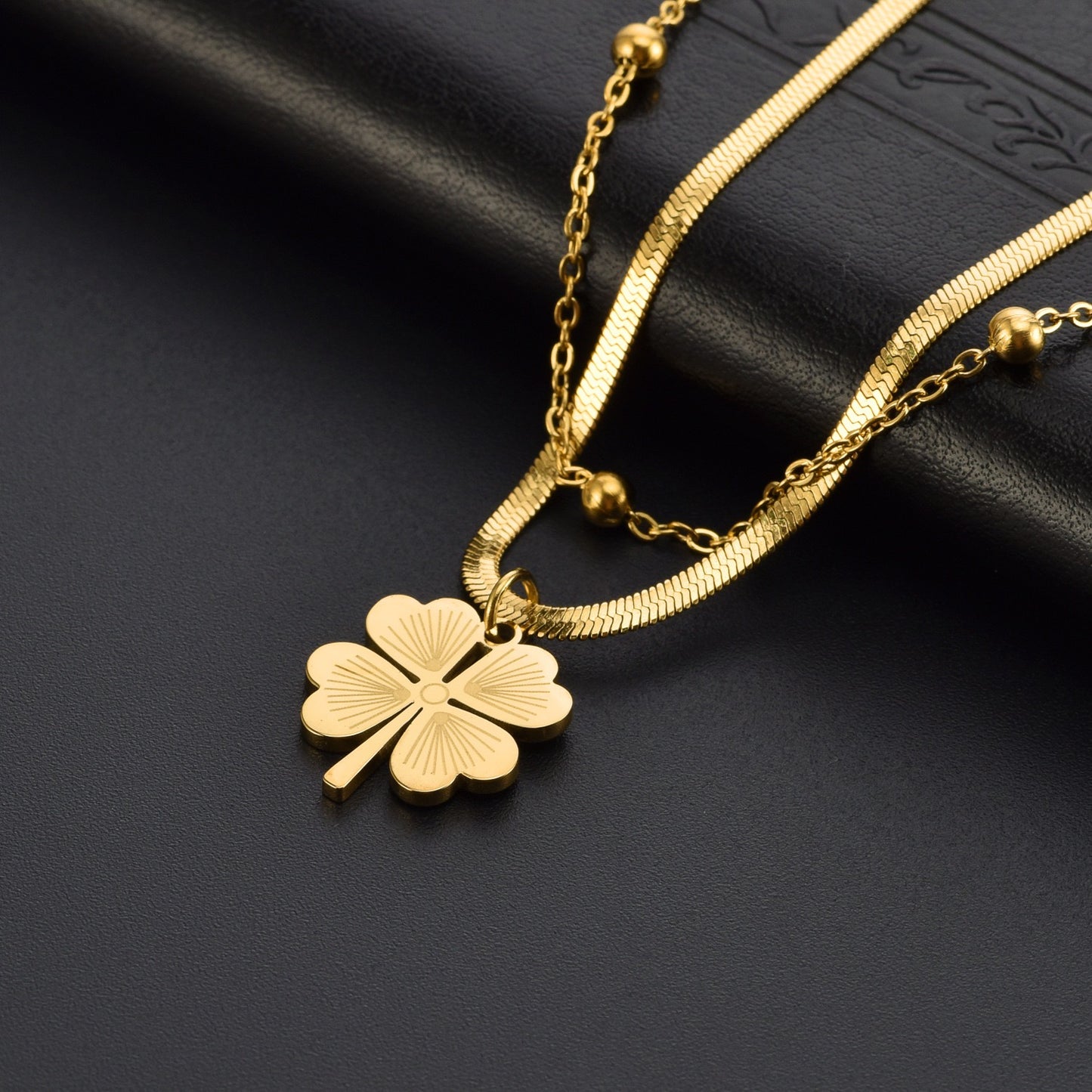 Ins Style High-End Light Luxury Temperament Four-Leaf Clover Necklace