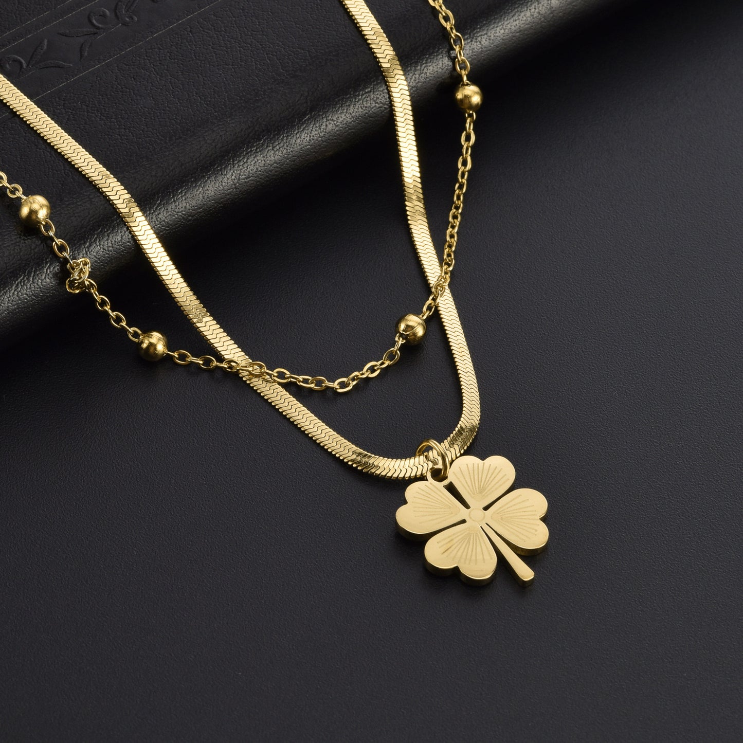 Ins Style High-End Light Luxury Temperament Four-Leaf Clover Necklace