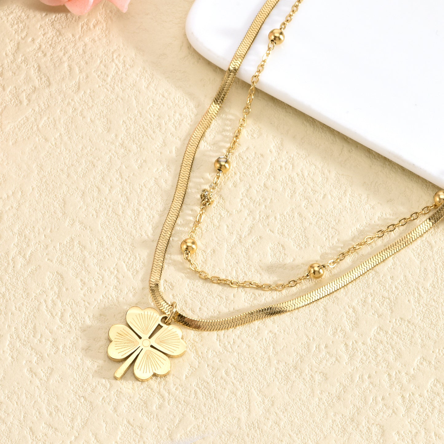 Ins Style High-End Light Luxury Temperament Four-Leaf Clover Necklace