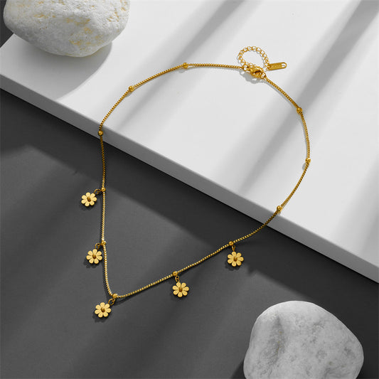 Ins Style High-End Light Luxury Temperament Small Flower Necklace