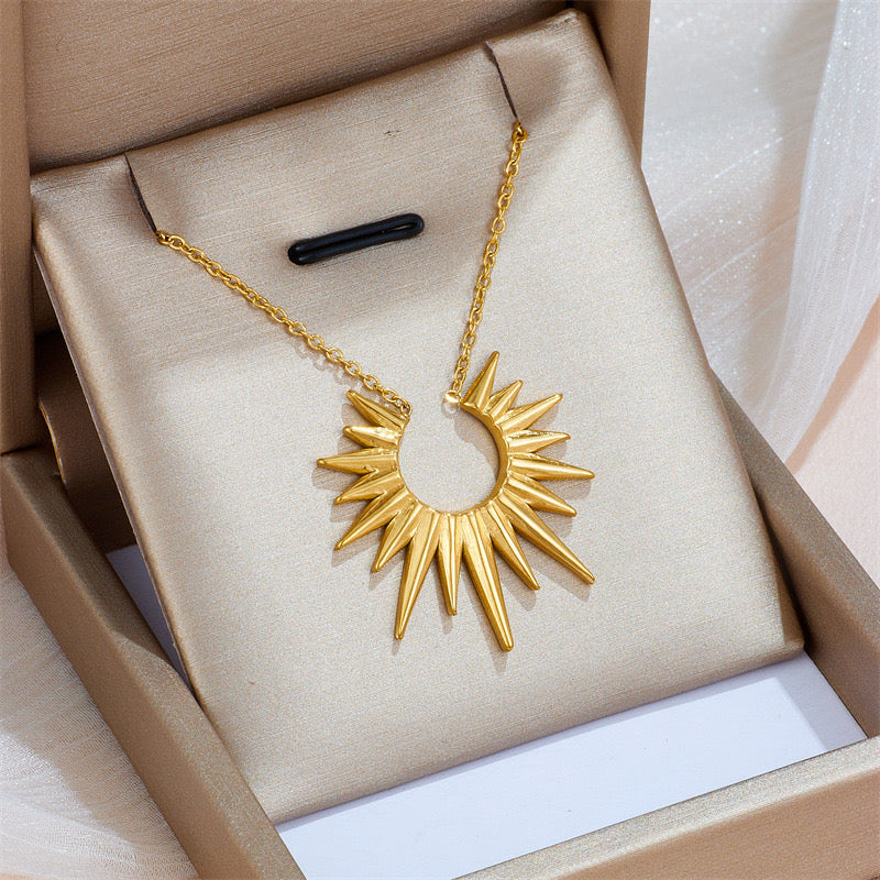 Ins Style High-End Light Luxury Temperament Sun Necklace