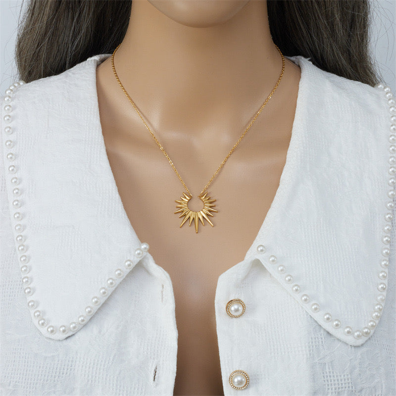 Ins Style High-End Light Luxury Temperament Sun Necklace