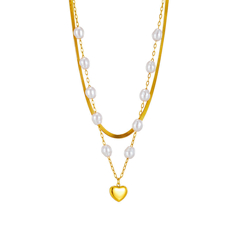 Advanced Simple Pearl Love Necklace