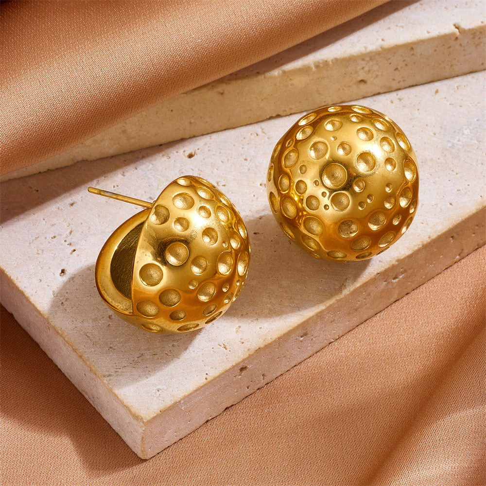 High-End Simple Light Luxury Ball Earrings