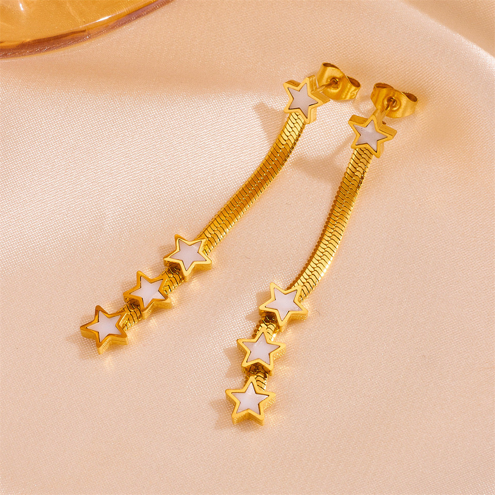 High-End Simple Light Luxury Star Pendant Earrings