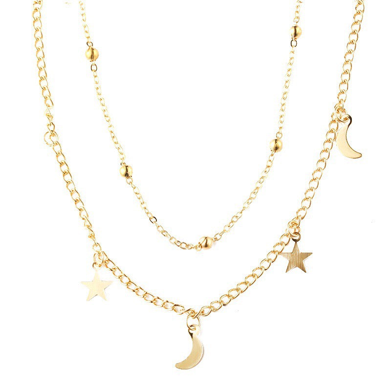 High-End Simple And Light Luxury Moon Star Necklace