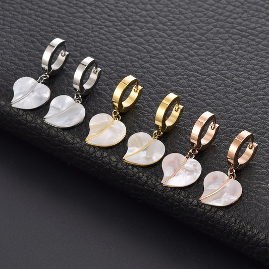 High-End Simple And Light Luxury Love Leaf Earrings