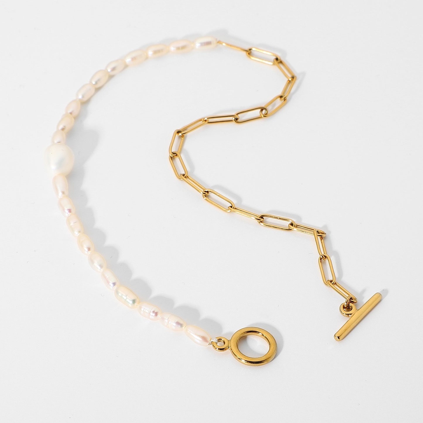 Premium Gold Pearl Necklace