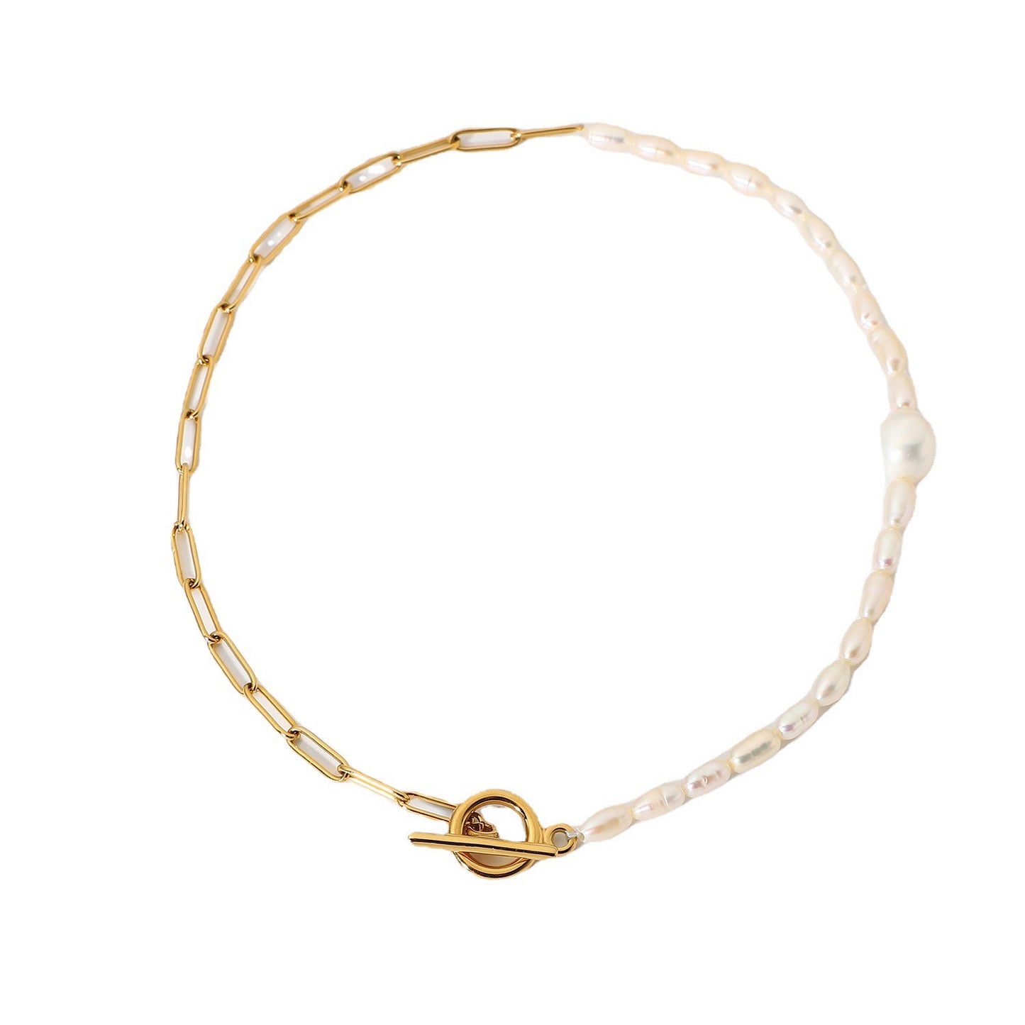 Premium Gold Pearl Necklace