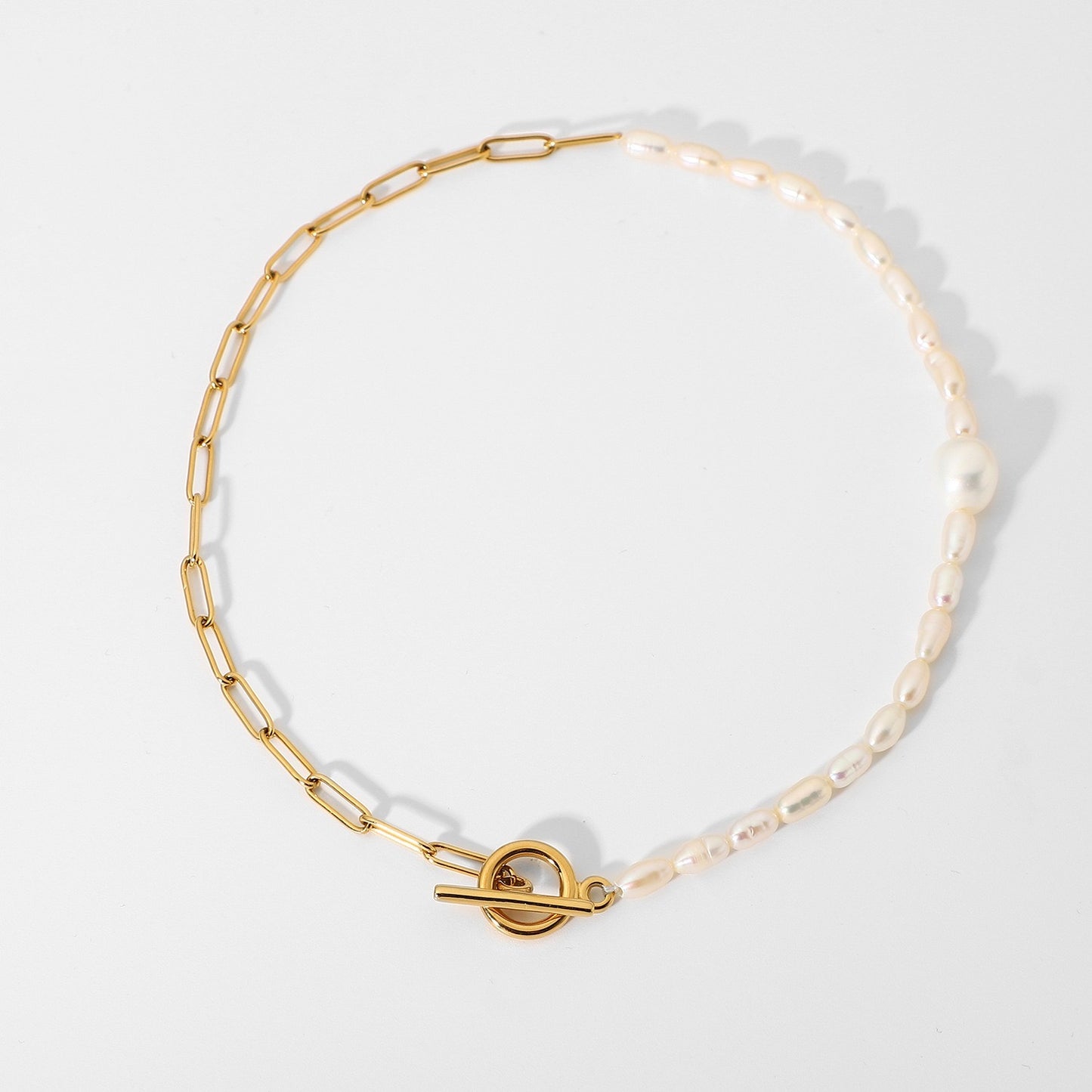 Premium Gold Pearl Necklace