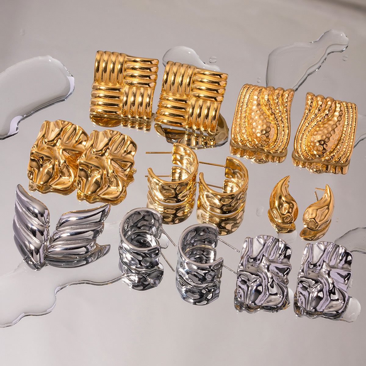 Premium Gold And Silver Multi-Style Earrings