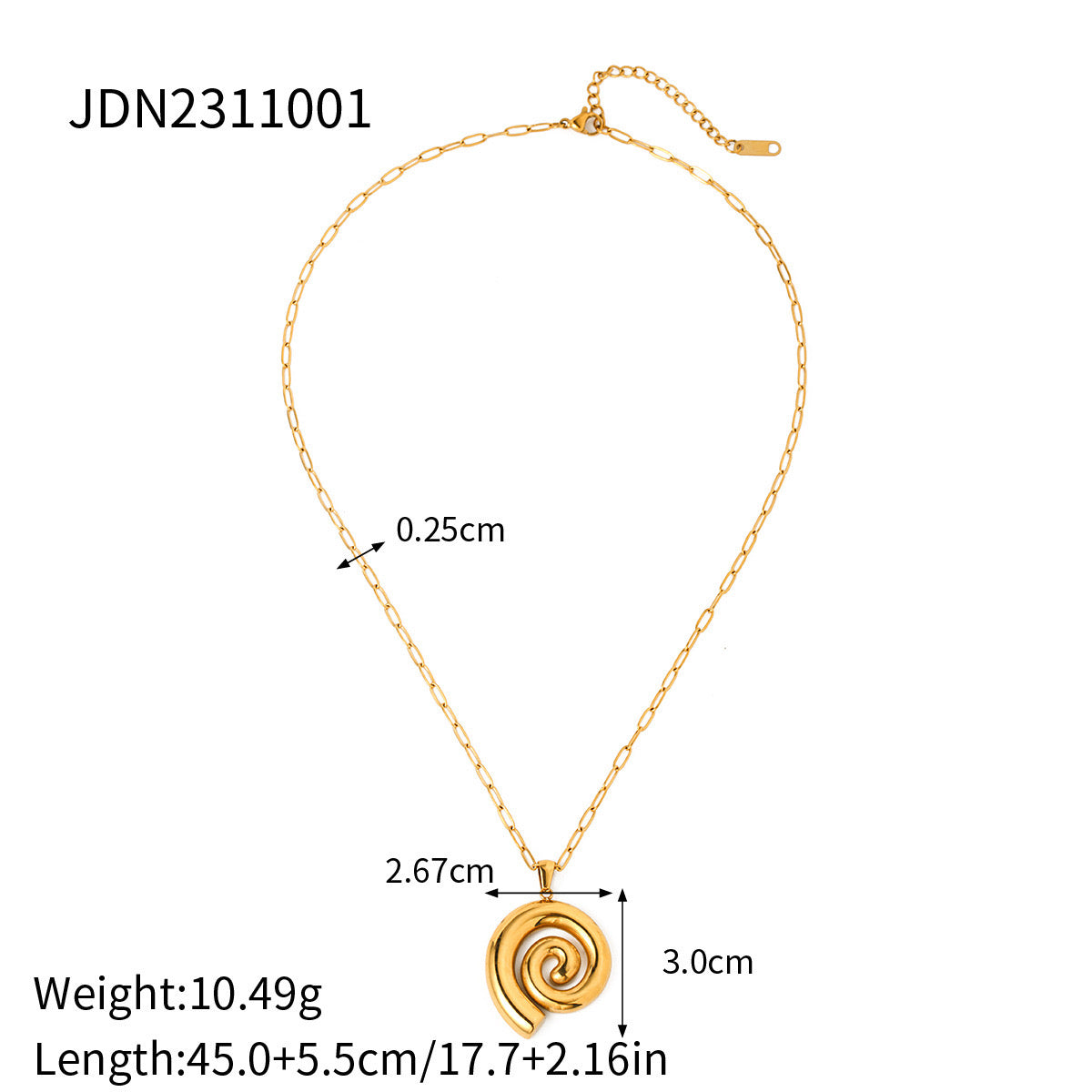 Premium Gold Hoop Necklace