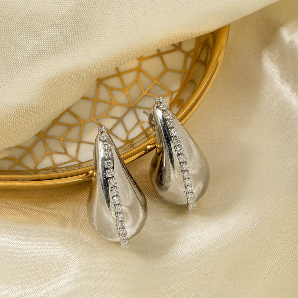 Premium Gold And Silver Earrings