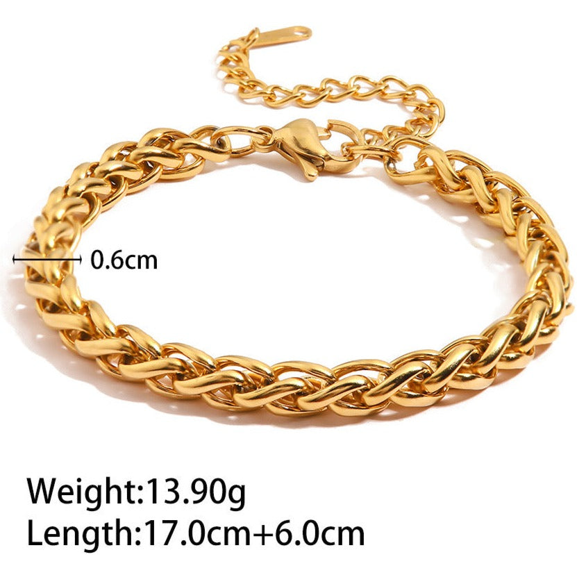 High-End Golden Multi-Style Bracelets