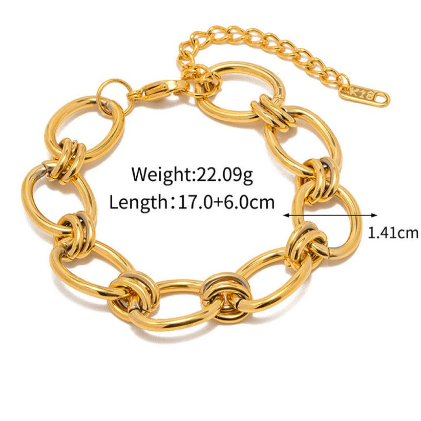 High-End Golden Multi-Style Bracelets