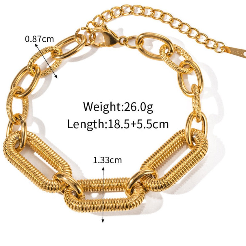 High-End Golden Multi-Style Bracelets